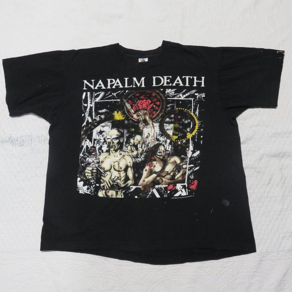Napalm Death Tour Shirt from 1992 Chicago Stop. XL